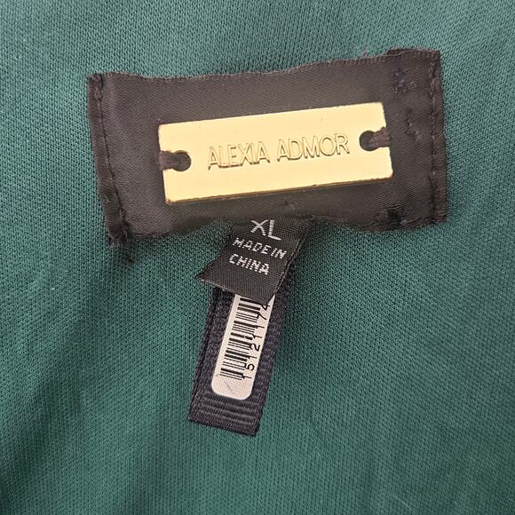 Alexia Admor Metallic Dress Green Womens Size XL - Picture 8 of 14